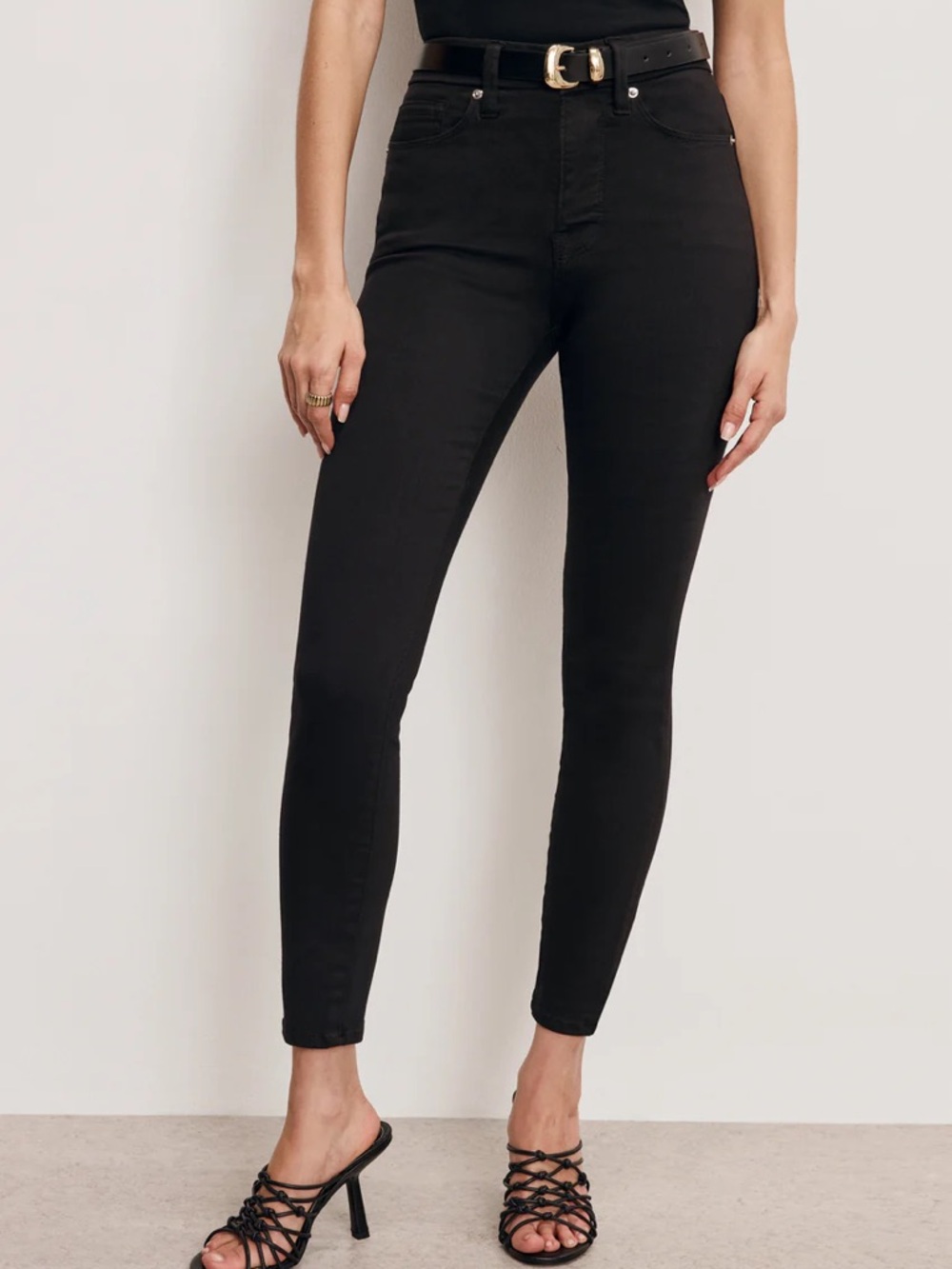Nwt Good American Size 20 Good Legs Black denim chic dark academia western